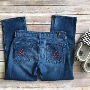 7 For All Mankind Crop “A” Pocket Jeans Size 28 EUC